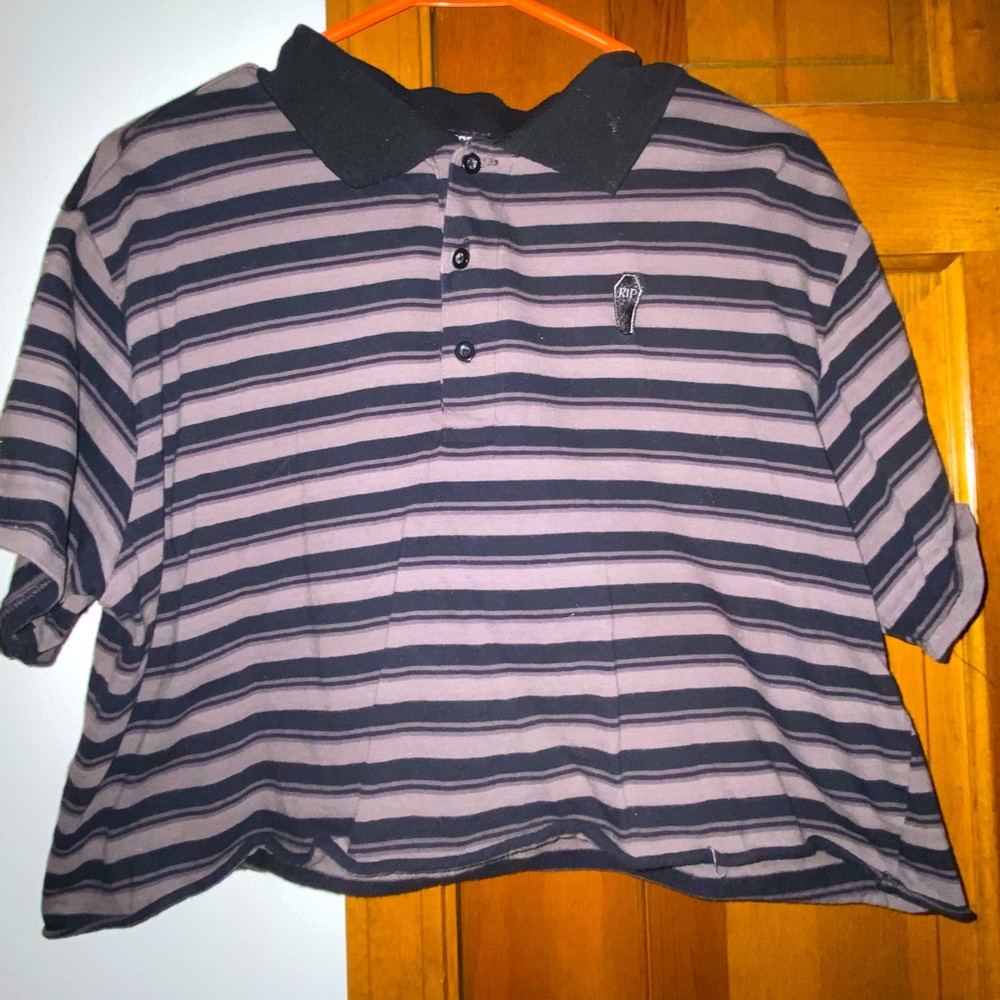 Striped Crop Top with Coffin